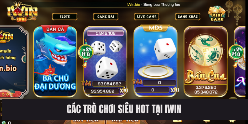 Nhà Cái IWIN - Sân Chơi Cá Cược Đẳng Cấp Hàng Đầu Châu Á Các trò chơi siêu hot tại IWIN